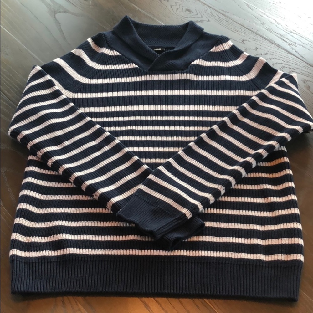 NWOT Awesome H&M Blue/Wt Striped Sweater XL